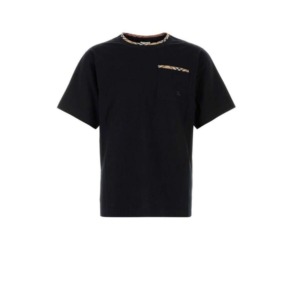 Burberry Men Black Cotton T-Shirt
